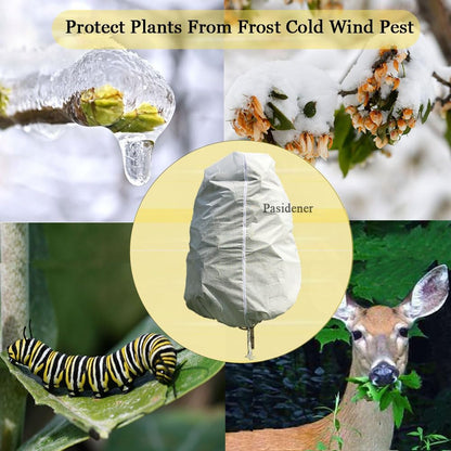 Plant Covers Freeze Protection 2 Packs 70" x60" 2.2oz Tree Covers Frost Plant Covers Freeze Cloth for Outdoor Plants with Zipper Drawstring
