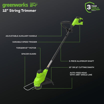 Greenworks 48V (2x24V) Lawn Mower Combo Kit with 20" Steel Deck, 12" String Trimmer, 320 CFM Blower, Wet/Dry Shop Vacuum – All-in-One Cordless Combo: Ideal for Home Yard Work & Indoor Cleaning