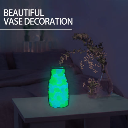 900pcs Glow in The Dark Rocks Outdoor Decorations Stones Small Luminous Pebbles Indoor/Outdoor Decor for Garden Fish Tank Aquarium Planter Walkway - Green & Blue