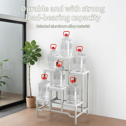 Plant Stand - Aluminum Indoor/Outdoor Flower Rack, Waterproof & Rust-Proof, Stable Support for Pots, Perfect for Living Room, Balcony, Garden, and Office (White, 6 Tier)