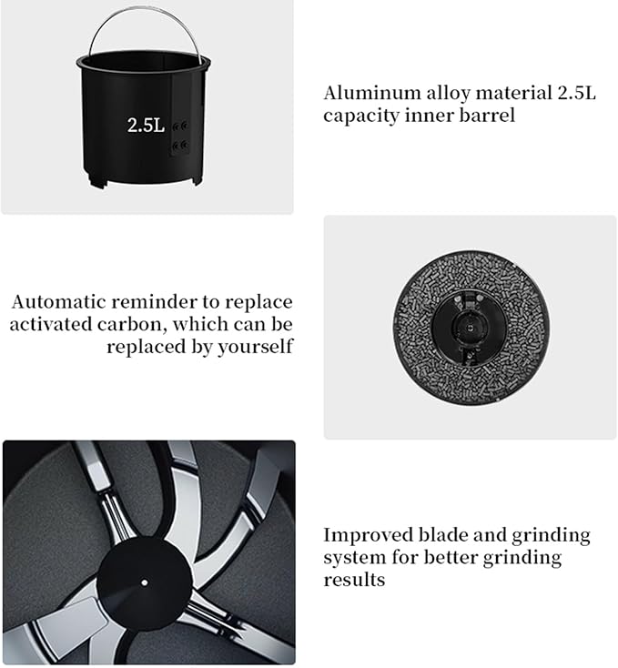 Kitchen Organic Waste Compost Bin Garbage Recycling Machine Food Waste Disposer 2.5L Electric Composter for Kitchen,Helps Turn Food Waste Into Pre-Compost