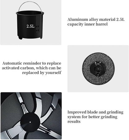 Kitchen Organic Waste Compost Bin Garbage Recycling Machine Food Waste Disposer 2.5L Electric Composter for Kitchen,Helps Turn Food Waste Into Pre-Compost