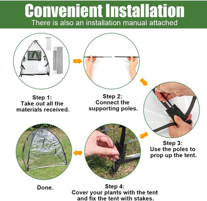 Plant Covers Freeze Protection, Clear Outdoor Garden Frost Cover, Plant Protectors from Animals, Garden cloches for Plants, Potted Fruit min Greenhouse(Transparent,2-Pack)