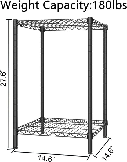 Xiofio 2 Tier Metal Plant Stand for Indoor and Outdoor Plant Shelf, Multi-Functional Adjustable Shelf Plant Stands Flower Stands With hanger rod for Living Room Balcony and Garden,Black