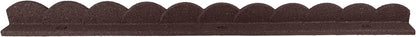 Playsafer L Shaped Flexible Rubber Scalloped Edger for Lawns Landscaping and Playground | Easy No Dig Installation| 4' Long (2, Brown)