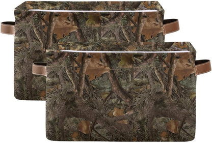 Camouflage Rectangular Storage Basket Organizer Bin Shelf Baskets For Clothes Gifts For Home Office Dorm