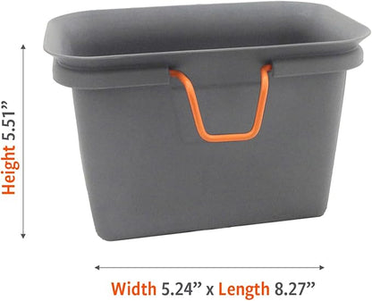 Full Circle Scrap Happy, Food Scrap Collector and Freezer Compost Bin - Hanging Kitchen Countertop Bin for Fruit and Vegetable Waste, Fits in Freezers, Slate