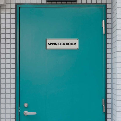 Signs ByLITA Standard Sprinkler Room Sign (Black/Silver) - Small