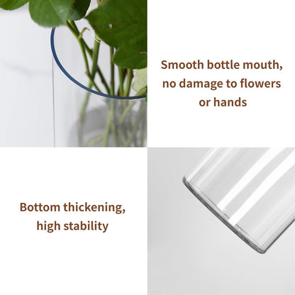 Clear Flower Vase, Non-breakable Vases, 6" W x 10" H, Acrylic Vase, Aesthetic Room Decor Cylindrical Modern Flower Vases for Table Centerpiece, Home Decor, Women Floral Arrangement Gift
