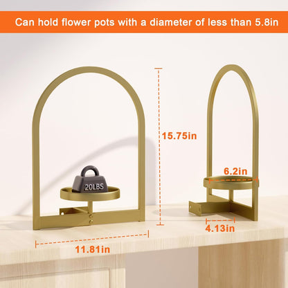 Wall Plant Holder, Wall Planter for Indoor Plants, Window Plant shelves for Multiple Plants Indoor Outdoor, Framed Plant Holder for Home Decor (2 Pack)