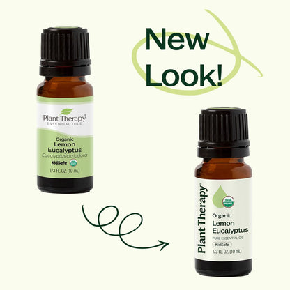 Plant Therapy Organic Lemon Eucalyptus Essential Oil 100% Pure, USDA Certified Organic, Undiluted, Natural Aromatherapy, Therapeutic Grade 10 mL (1/3 oz)
