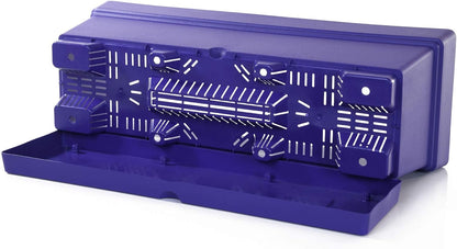 Mintra Window Box Planter, Window Planter Box for Indoor Outdoor Use, Rectangular Pots with Saucers & Drainage Holes, Decorative Plant Pots for Window Sill, Shelf, Desktop, 19" Wx6.75 H, Purple