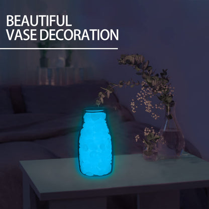 900pcs Glow in The Dark Rocks Outdoor Decorations Stones Small Luminous Pebbles Indoor/Outdoor Decor for Garden Fish Tank Aquarium Planter Walkway - White