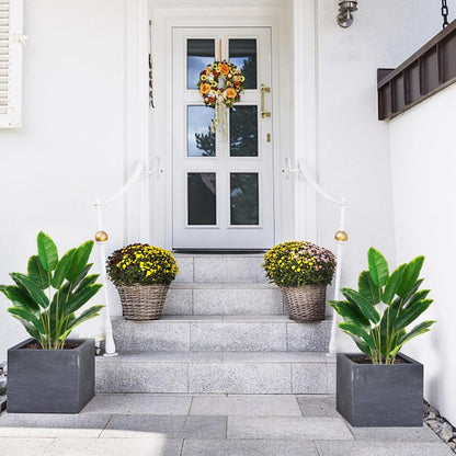 Melorca&Guilla Artificial Plants 2PCS 30“Artificial Bird of Paradise Plants,Faux Banana Tree,Fake Plants Tropical Greenery Shrubs Bushes for Garden Porch Window Box Shop Office Home Décor