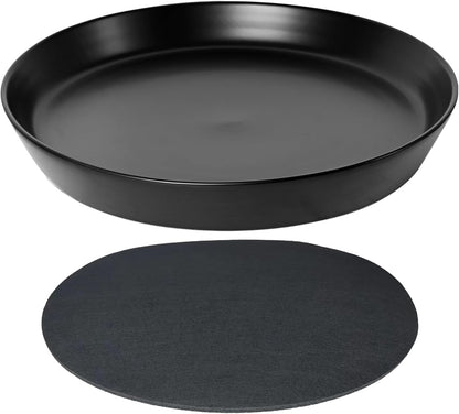 Ceramic Plant Saucers, 10 Inch (11 Inch) Plant Trays, Durable Round Glazed Ceramic Flower Plant Water Drip Tray for Pots Planter, Heavy Duty Plant Dish Plant Plate to Catch Water for Indoor & Outdoor