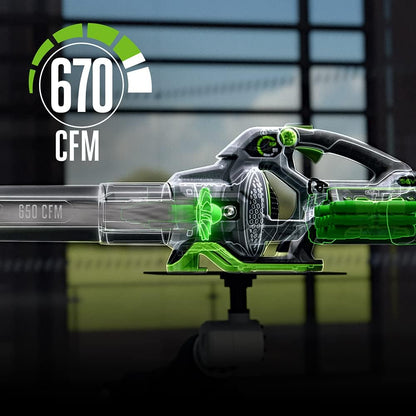 EGO POWER+ Combo, Cordless Trimmer and Blower, 15" Trimmer for Weeds and Grass with POWERLOAD and Cordless Electric 670 CFM Blower, Includes 56V 4.0Ah Battery and Charger - ST6703LB