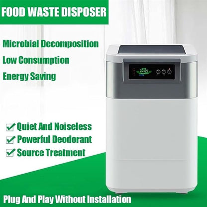 Smart Waste Kitchen Composter, Electric Kitchen Composter, 3L Home and Kitchen Composting Bin, Countertop Automatic Food Waste Cycler, Turn Garbage to Compost with Single Button(Grey)