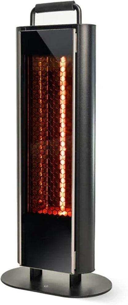 EAST OAK 1200W Portable Under Table Electric Patio Heater, Double-Sided Quiet Heat, IP65 Waterproof, Safety Tip-Over & Overheat Protection, with Carry Handle