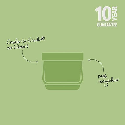 Brabantia Sort & Go Kitchen Recycling Bin | S / 3.2 Gal / 12L | Jade Green | Removable Stay-Open Lid, Carry Handle | Trash Can for Bottles, Cans, Paper, Glass | Wall-Mounting Bracket Included