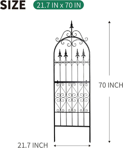 Trellis 70”H x 21.7”W for Climbing Plants - Heavy Duty Garden Trellises Metal Iron Wire Vine Flower Trellis for Rustproof Outdoor Climbing Plants Support