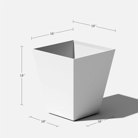 Veradek Pure Series Nobleton Plastic Planter - Large Pots for Indoor or Outdoor Porch/Patio | Durable All-Weather Use with Drainage Holes | Modern Planter Décor for Flowers, Shrubs, Trees
