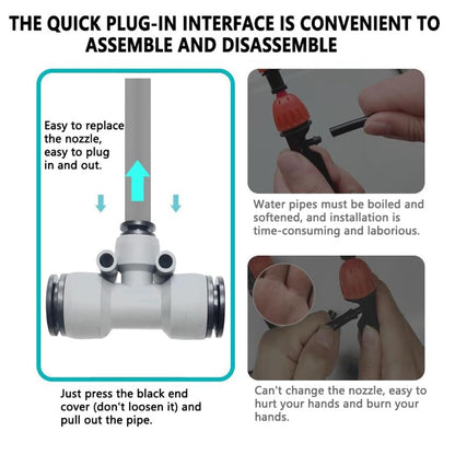98FT Drip Irrigation System Kit,Quick Installation and Disassembly,with Y-Type Distribution Water Separator,Atomization and Drip Irrigation Nozzles,Flowerpot Garden Plant Yard Watering System.