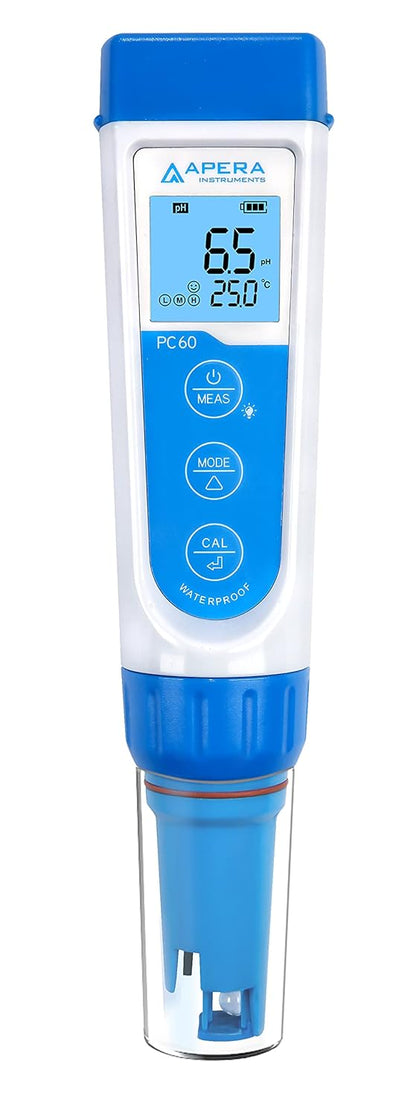 Apera InstrumentsAPERA Instruments AI316 Premium Series PC60 5-in-1 Waterproof pH/EC (Conductivity) & AI209 Value Series PH20 Waterproof pH Tester Kit