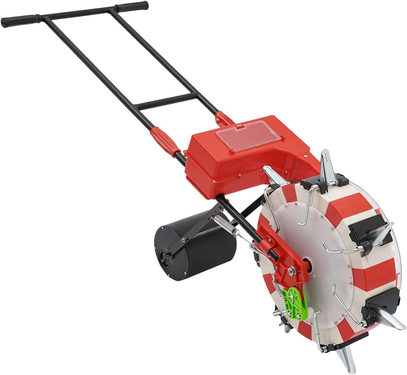 Manual Seeder,Garden Hand-Push Seeding Machine Walk-Behind Row Crop Planter Roller Seeding Hand Push Seeder for Soy Peanut Corn Cotton Soybean (7 Nozzles)
