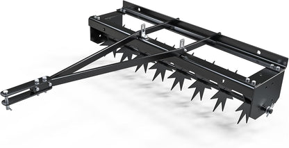 YINTATECH 48" Lawn Aerator Tow Behind with Universal Hitch for spike Aerator, Black