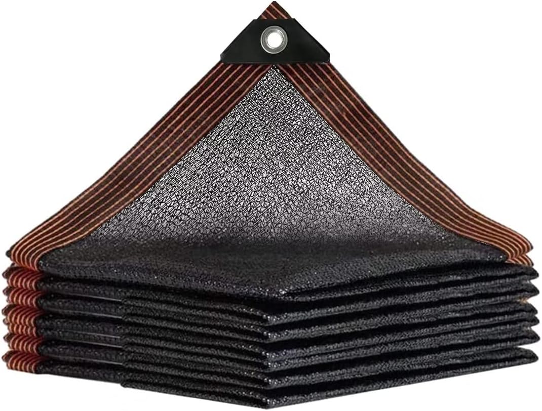 QLOFEI 40-50% Shade Cloth with Grommets, Sunblock Mesh Tarp Shade Neting Cover for Plant Greenhouse, Easier to Hang Shade Cloth for Patio Kennel Chicken Coop Lawn Pool Garden Shade Sail, 10x19 FT