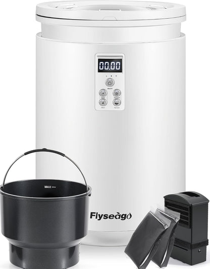 Electric Composter for Kitchen Smart Odorless Countertop Compost Bin Machine Quiet Larger 4.5L Indoor Food Cycler with Auto Cleaning, 3 Modes, 2 Carbon Packs, Turn Food Waste into Fertilizer