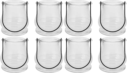 8PCS Hanging Glass Candle Holder: Hanging Glass Vase Air Plant Succulent Vase Hanger Plant Terrariums Orbs Air s for Party Wedding Centerpiece