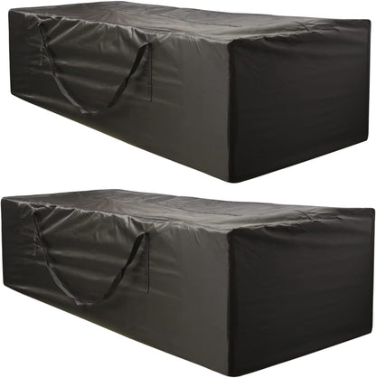 Outdoor Cushion Storage Bag 2 PCS, 68" Outdoor Pillow Storage with 2 Handles, Extra Large Opening Waterproof Zippered Patio Cushion Storage Bag XL
