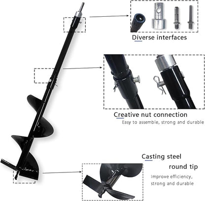 Compost Stirring Tool, Compost Turning Bar 26.7in,Compost Turner and Mixing Tool for Outdoor Compost Tumbler Bins, Mixer Attachment with Adapter, Suitable for a Variety of Mixers, Black