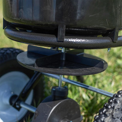 Titan Attachments 50 lb Professional Fertilizer Push Broadcast Spreader, Spreads 10 to 12 FT, Lawn Care and Ice Melter, Yard Tool