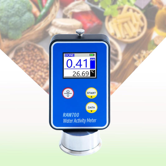 RAW700 Water Activity Meter Portable Food Water Acivity Meter Tester Digital AW Meter Monitor Measuring Range 0.00-1.00aw with 0.01aw Resolution