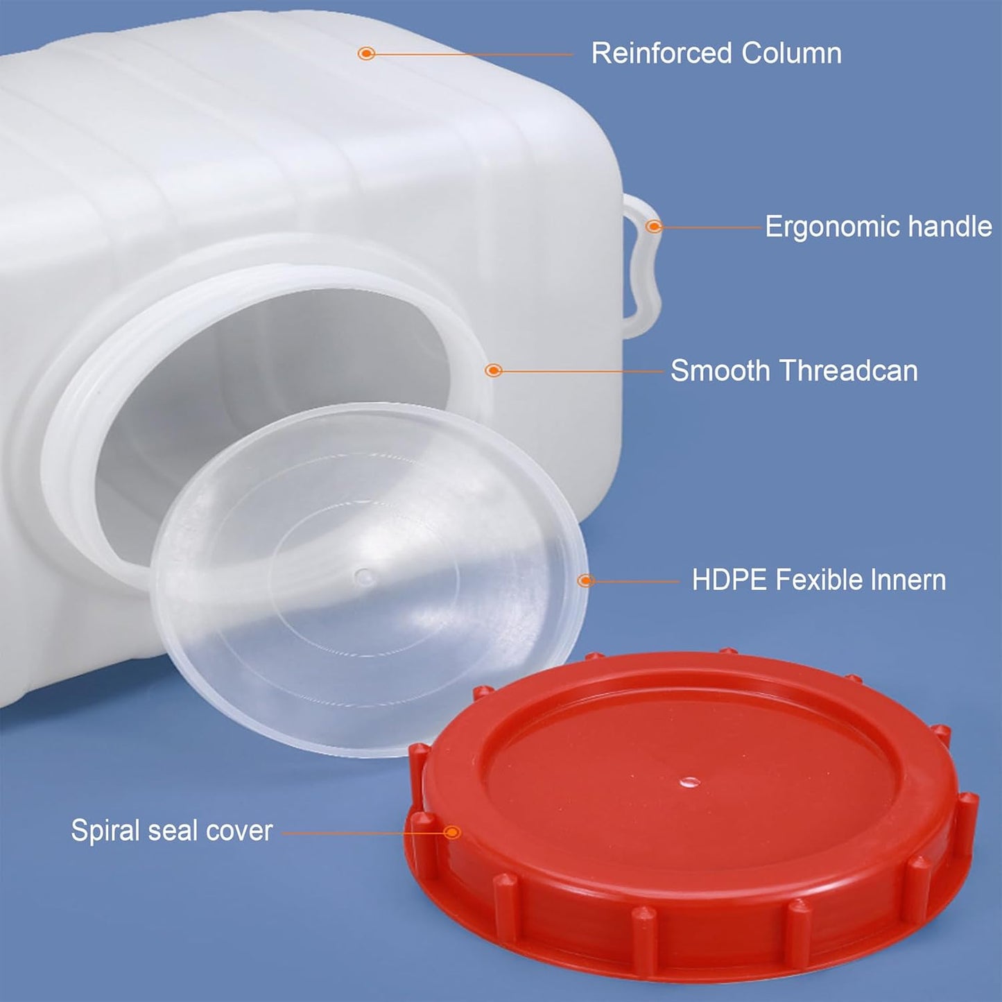 53 Gallon Water Storage Container with 3M Water Pipe, Portable Plastic Water Carrier Large Capacity Water Tank Thick Water Dispenser for Household Outdoor Camping RV Self-Driving(Size:80L/21.1Gallon)