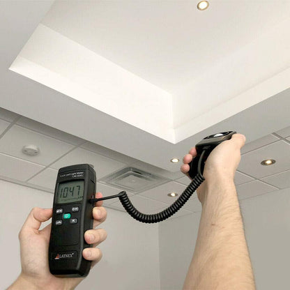 LATNEX Light Meter LM-50KL Measures Lux/Fc - LED/Fluorescent, Industrial, Household, and Photography - Calibration Certificate Included