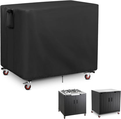 Outdoor Grill Table Cover for Feasto Gas Grill Table, Heavy Duty Bar Cart Grill Cart Cover Waterproof Gas Grill Stove Pizza Oven Table Covers 36"L x 24"W x 36"H Black