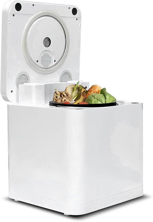 3.3L Electric Composter for Kitchen Smart Compost Bin Indoor with Intelligent LED Display High Temperature and UV Sterilization Odor Removal One Click Turn Food Waste to Fertilizer