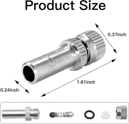 12 Pcs Misting Nozzles, Brass Misting Nozzles High Pressure Anti Drip Cleanable 0.012" / 0.3mm Orific for Outdoor Cooling System