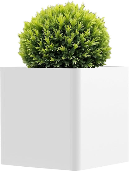 Large Metal Outdoor Planter Box 24" W x 24" D x 24" H, Cube Planters for Outdoor Plants, Large Square Flower Pot for Patio, Deck, Garden, Yard