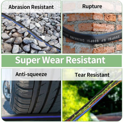 25 FT Garden Hose, Flexible No Kink Heavy Duty Garden Water Hose Flex Copper Bullet Collapsible Washer Rubber Hose 5/8 Soft Lightweight Outdoor Waterhose Manguera Para Jardin