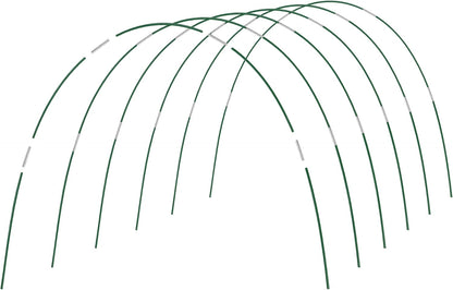 PHYEX Garden Hoops Greenhouse Hoops for Row Covers & Raised Beds, Rust-Free Fiberglass Frame, DIY Adjustable Garden Tunnel with Clips for Plant Covers, Netting, & Frost Protection, 60pcs
