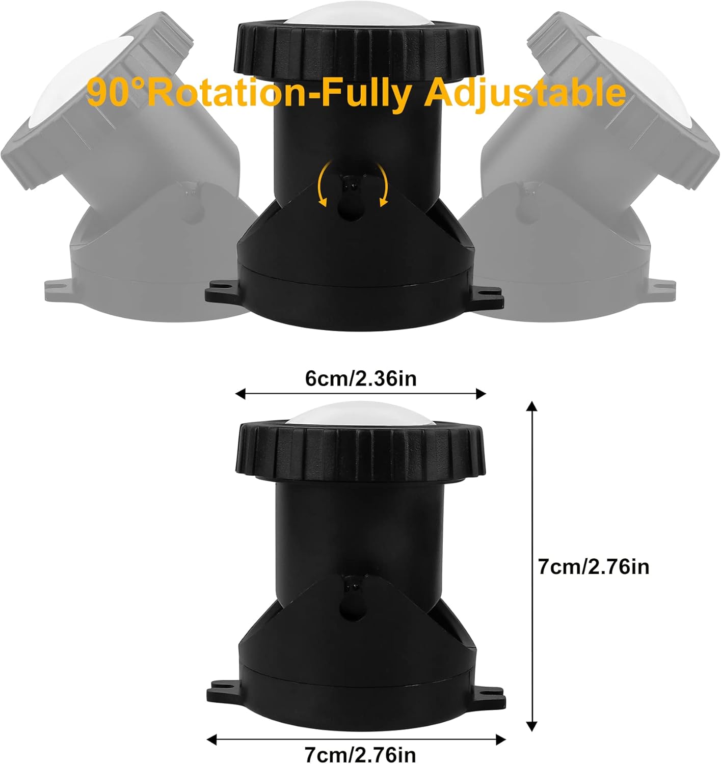 Cold White Pond Lights, Super Bright LED Underwater Submersible Landscape Spotlights, Switch Control IP68 Waterproof Fountain Lights for Fish Aquarium Tank Garden Yard Pool (Set of 3)