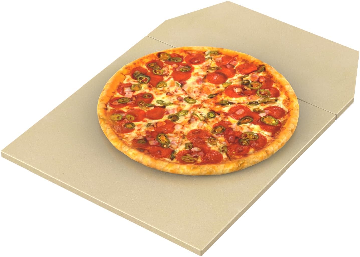Pizza Stone Replacement for Ooni Karu 16 Multi-Fuel Pizza Oven, Heavy Duty Ceramic Grill Plate Accessories Pizza Baking Stone for Oven/Grill, Thermal Shock Resistant