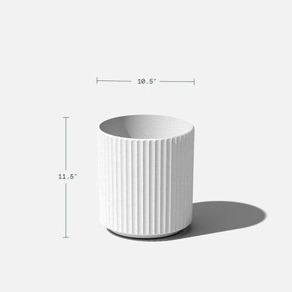 Veradek Demi Series Round Planter for Porch, Patio, Backyard | Durable Plastic-Concrete Material | Modern Décor for Tall Plants, Flowers