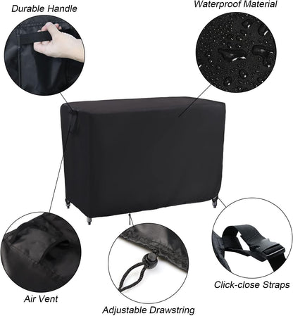Kingling Outdoor Table Cover for Outdoor Bar Table, 55 Inch Waterproof Patio Bar Table Cover for Outdoor Prep Tables - 55''L x 19''W x 36''H