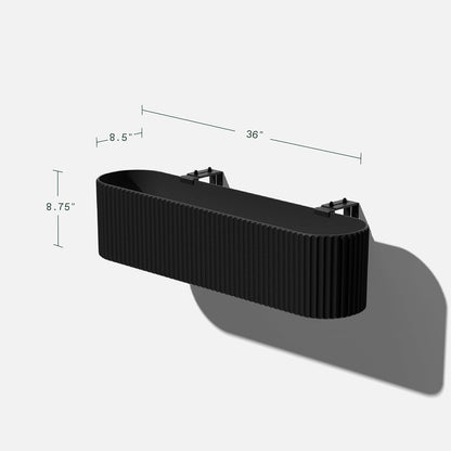 Veradek Demi Series Railing Planter - Hanging Planter Box for Windowsill/Balcony | Plastic-Stone Composite w/Railing Bracket | Modern Décor for Flowers