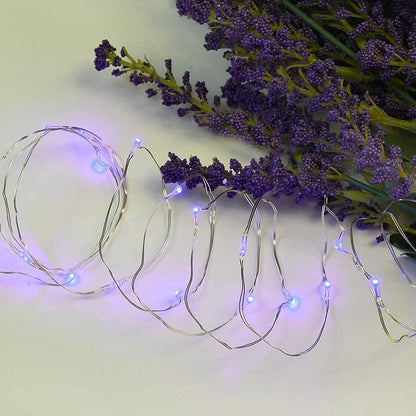2 Pack Solar Powered Fairy String Lights Outdoor Waterproof 8 Modes Twinkle Christmas Decorations Lights, Each 33ft-100LED, 40ft-120LED, 66ft-200LED, 80ft-240LED, (Purple, 66)
